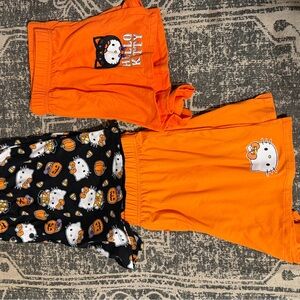 Hello Kitty Orange and Black Women's Shorts